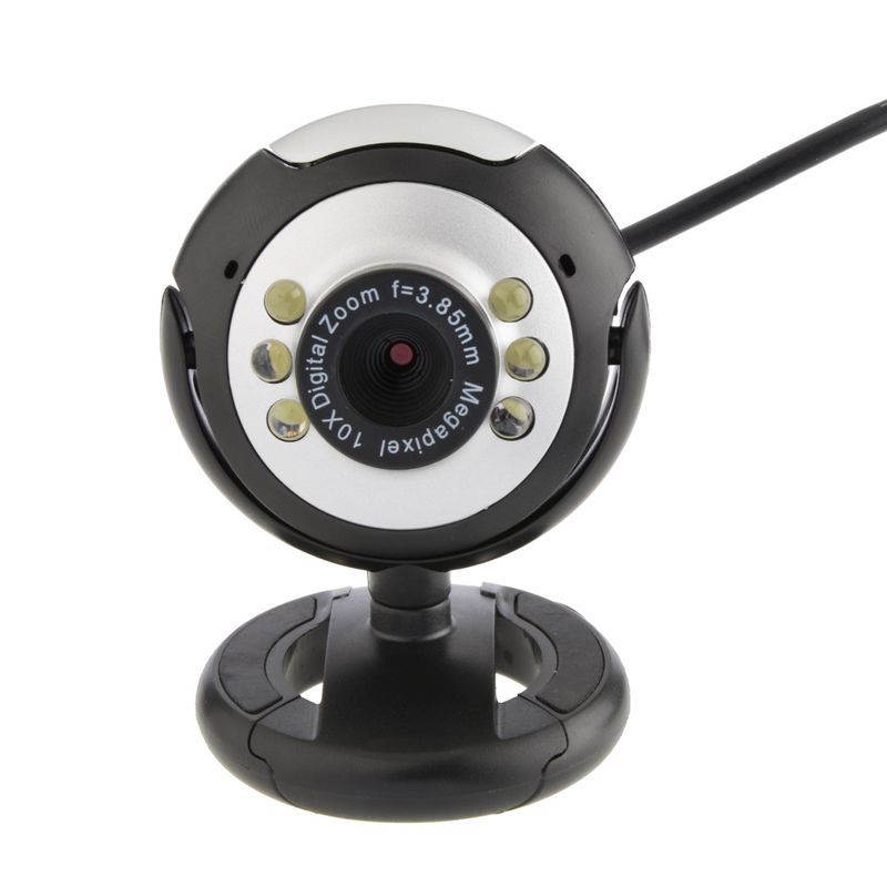 Webová kamera Xinweiqing USB s vysokou čistotou 12,0 MP 6 LED webová kamera s nočním osvětlením Vestavěný mikrofon pro PC notebook_voghion.com