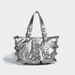 Strap punk rivet design hand held tote bag 2024 autumn and winter new large capacity commuting shoulder underarm bag_voghion.com