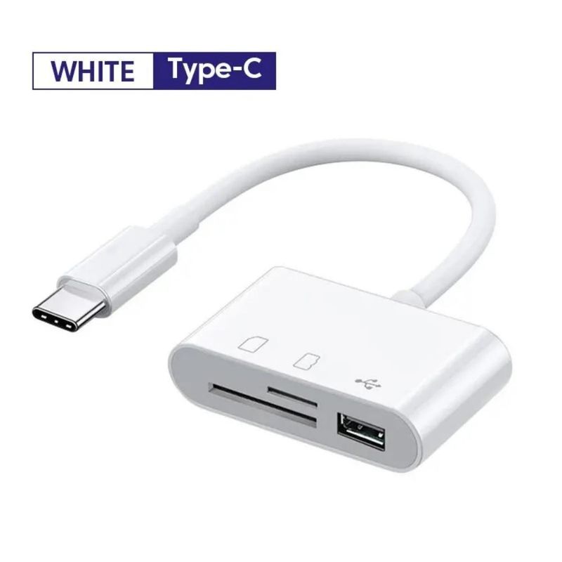 3 In 1 TF SD Card Reader OTG 20 Connector For Samsung Xiaomi Book USB Type C Memory Adapter_voghion.com