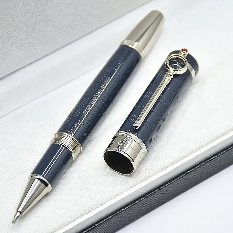 Limited Sir Arthur Conan Doyle Rollerball Pen Blauw en Zwart Metalen Balpen Detective Design Kantoor Schrijf Vulpennen Met Serienummer_voghion.com