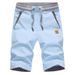 Men's Beach Pants Casual Drawstring Cotton And Linen Shorts Large Size Five-Point Pants_voghion.com