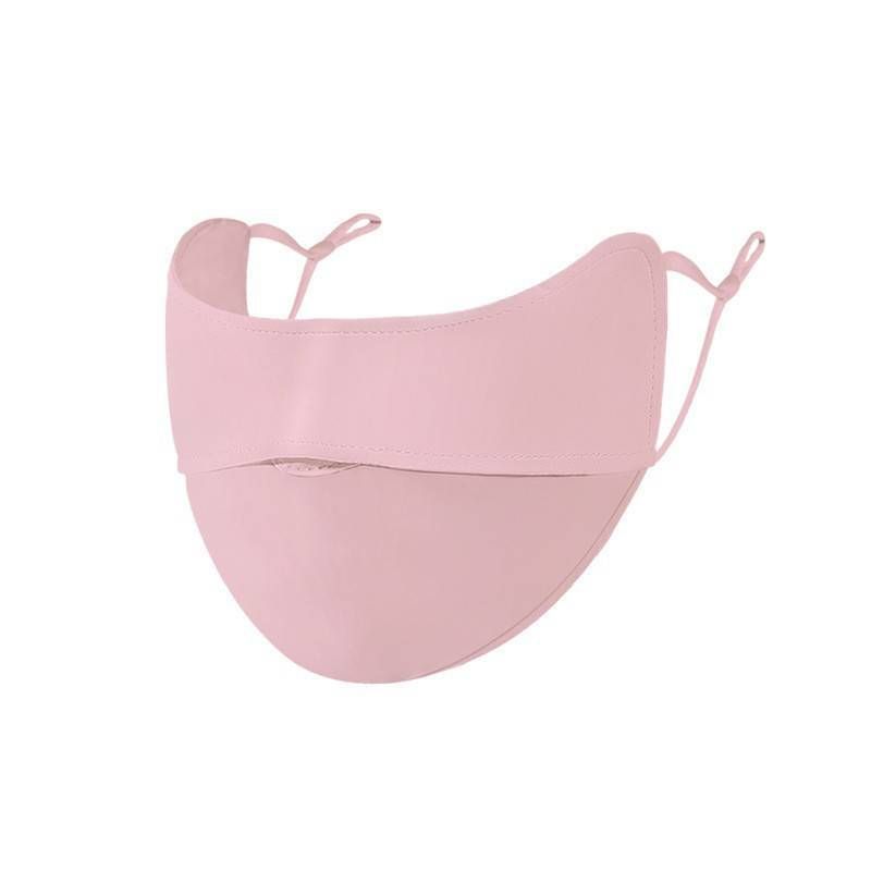Máscara de seda gelada respirável lavável ácido hialurônico 3D tridimensional protetor solar máscara proteção para os olhos e proteção UV_voghion.com