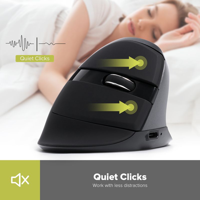 Delux M618 Mini Ergonomic Gaming Wireless Vertical Mouse Bluetooth 2.4GHz Rechargeable 4000dpi Silent Mice For Office_voghion.com