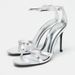 Za2025 New High Heel Patent Leather Round Cross Thin Open Toe Back Strap Sandals For Women_voghion.com
