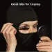 BreathableBlackBalaclavaMaskScarfUVProtectionSummerCoolingforBikeRidingMotorcycleSkiingBeanieHat_voghion.com