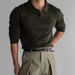 Light Mature Style Spring And Autumn New Korean Men's Solid Color Ribbed Stretch Turn-down Collar Slim Fit Knitted_voghion.com