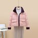 Women's Clothing Short Colorblock Thickened Puffer Jacket Small Cotton Cotton Jacket_voghion.com