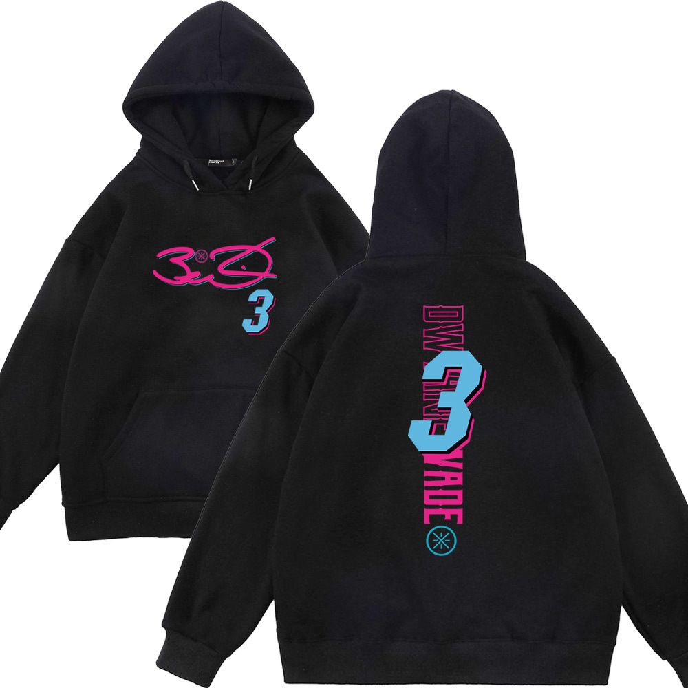 370G Basketball Wade Signature 3 Long Sleeved Hoodie Men's And Women's Printed Autumn/Winter Loose Fashion Clothes_voghion.com