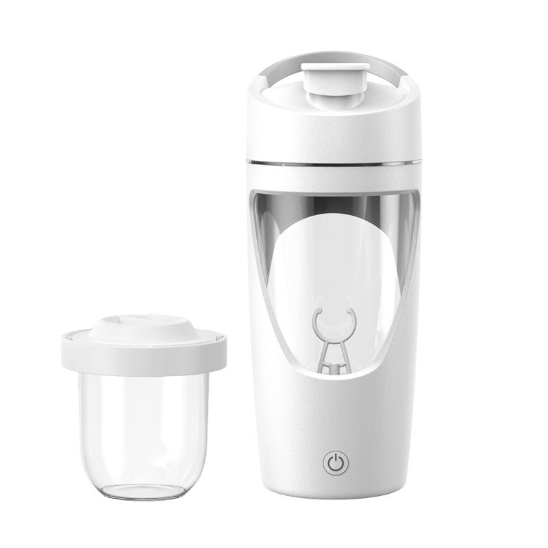 Vaso mezclador automático recargable por USB, botella mezcladora TRITAN sin BPA para batidos de proteínas, gimnasio y fitness, 600 ml, a prueba de fugas y portátil._voghion.com