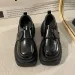 Damen Derby Schuhe All Match Britischer Stil Wollmantel Mit Pelz Clogs Plateau Herbst Schwarz Flach Leder Anti Rutsch Reptil_voghion.com