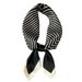 Nuova sciarpa decorativa versatile per donna, sciarpa professionale a righe bianche e nere, elegante e alla moda in stile coreano anni '70_voghion.com