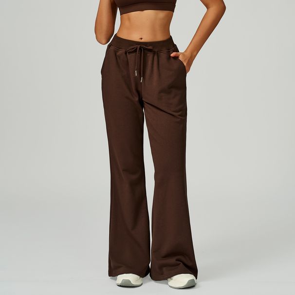 Dames joggingbroek met hoge taille en losse pasvorm, trekkoord en zakken - comfortabele casual joggingbroek voor yoga, hardlopen en dagelijks gebruik_voghion.com