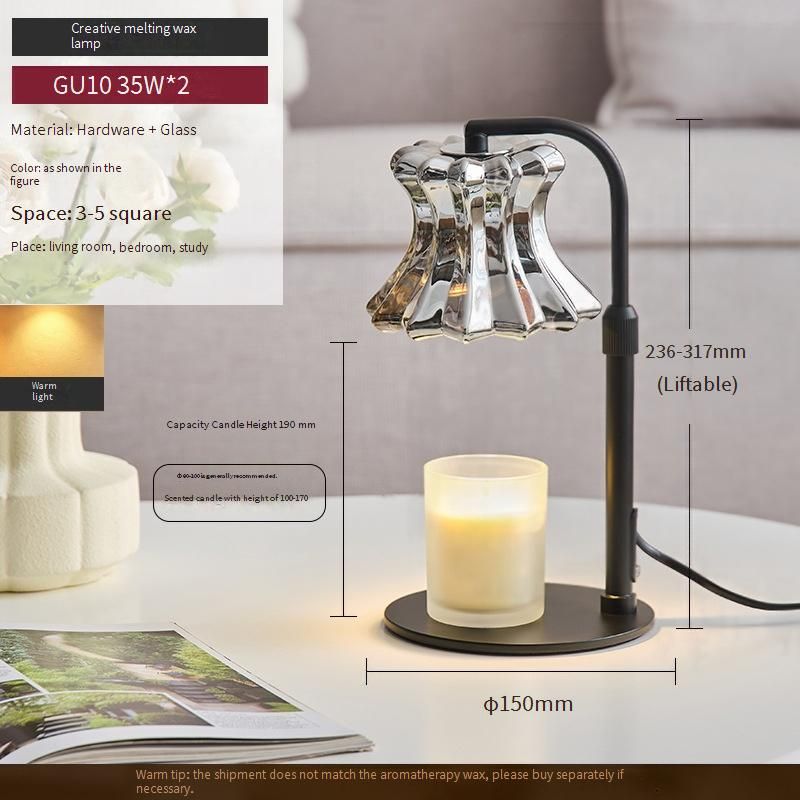 Lâmpada de aromaterapia para móveis domésticos Lâmpada de derretimento de cera Pode ajustar a fragrância Vela de derretimento Lâmpada de vela de derretimento Lâmpada de vela de cabeceira para quarto Lâmpada quente_voghion.com