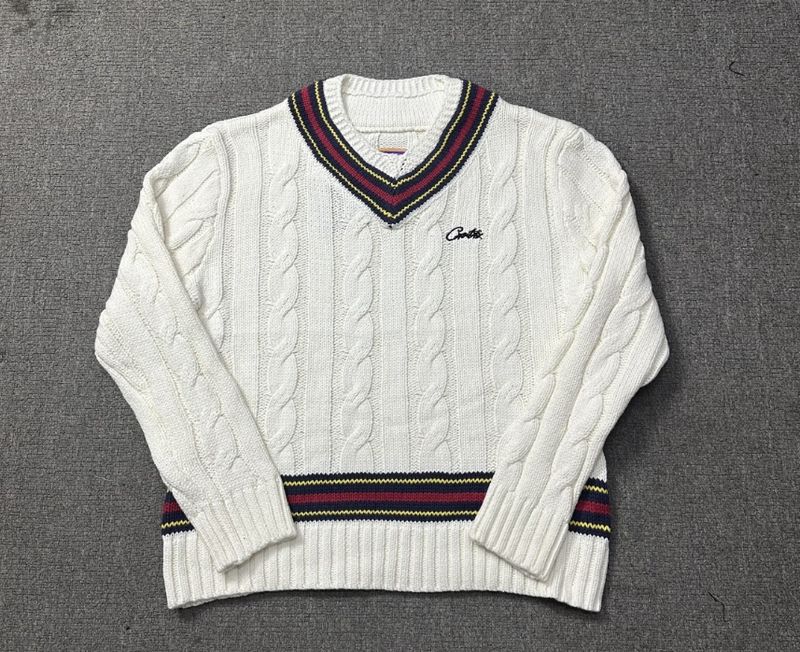Cross Border European And American High Street Trend Devil's Island Letter Embroidery Stand Up Collar Zipper Red And Blue Cardigan Sweater Jacket_voghion.com
