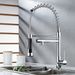 Black Dual-Function Spring Kitchen Tap Hot And Cold Swivel Spout Splash-Proof Sink Faucet_voghion.com