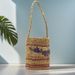 Cylinder Single Shoulder Small Flower Embroidery Raffia Handmade Woven Vacation French Style Handbag Beach Bag_voghion.com
