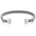 2PCS Elegant And Minimalist Female Stainless Steel Wire Cable Opening OD Letter Bracelet_voghion.com