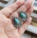 New Inlaid Turquoise Water Drop Pear-shaped Thai Silver Earrings_voghion.com