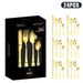 24-Piece 1010 Stainless Steel Cutlery Set In Window Gift Box - Steak Knives Forks & Spoons For Western Dining_voghion.com