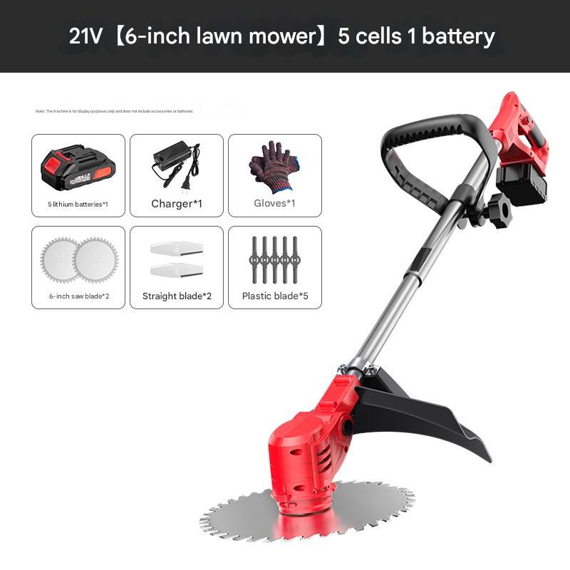Cross Border Electric Lawn Mower Agricultural Lithium Battery Weeder Multifunctional Portable High Power Lawn Mowing Machine_voghion.com