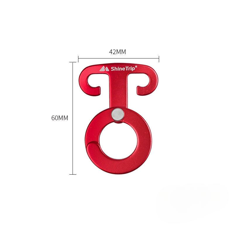 Tenda da campeggio con corda antivento in lega di alluminio, gancio ad artiglio automatico multifunzionale, fibbia a O da campeggio con gancio rapido autobloccante_voghion.com