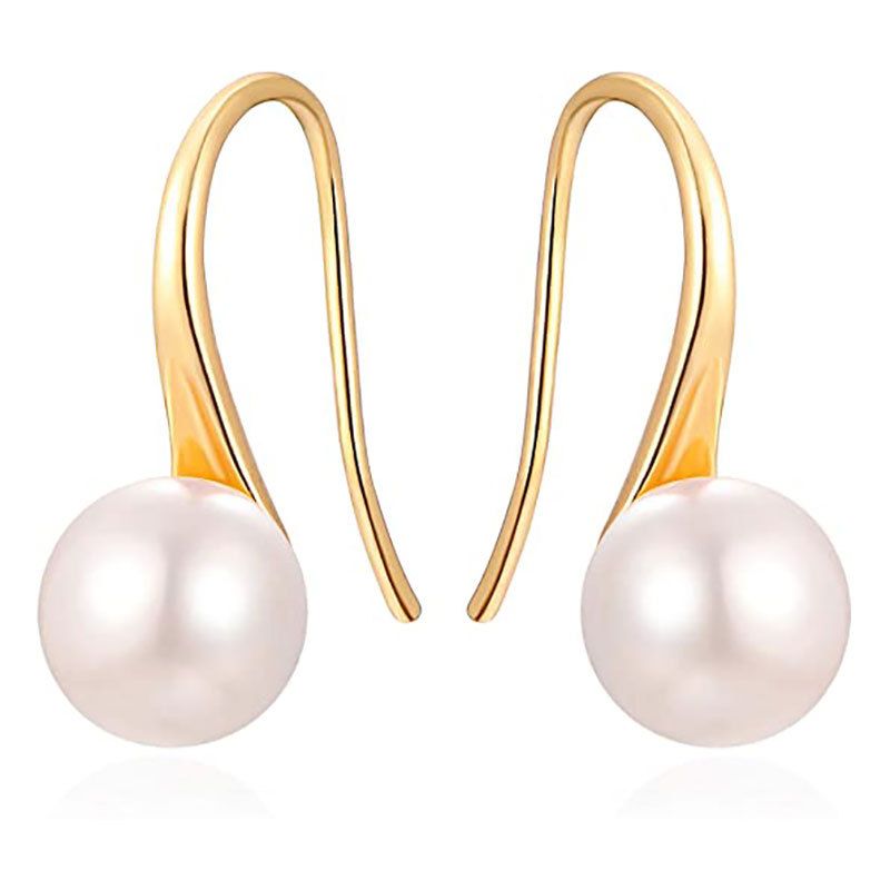 Semplici orecchini con gancio per orecchini in perle di rame_voghion.com