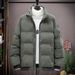 Men's Winter Puffer Jacket With Stand Collar Thickened Down Alternative Coat, Unisex Oversized Zip-Up Parka For Cold Weather_voghion.com