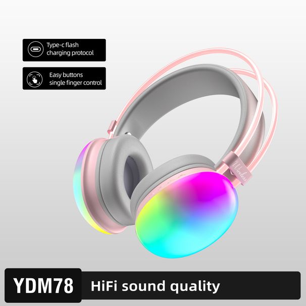 Neues YDM78 Bluetooth-Headset, Headset, kabellose Spielemusik, lange Akkulaufzeit, HiFi-Klangqualität_voghion.com