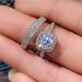 Cao Shi New Full Set Zircon Couple Fashion Wedding Ring_voghion.com
