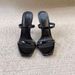 Black One-Strap High Heel Sandals For Women Summer 2025 New Style Elegant High-End Comfortable Square Open Toe Women's_voghion.com