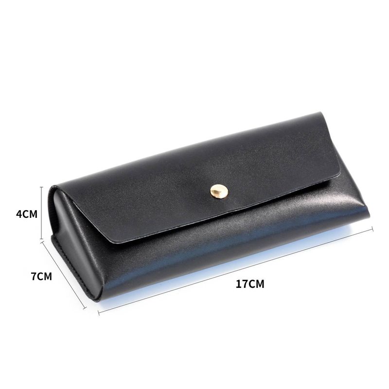 Unisex etui za sončna očala iz umetnega usnja, visokokakovostna, črna, za kratkovidnost, moška in ženska, preprosta torba za shranjevanje sončnih očal v korejski različici_voghion.com