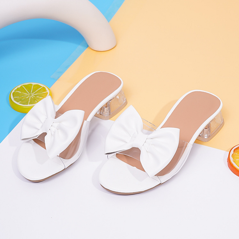 Kids Shoes 2024 summer new style girls high heeled sandals with elegant temperament and bow princess style children's shoes_voghion.com