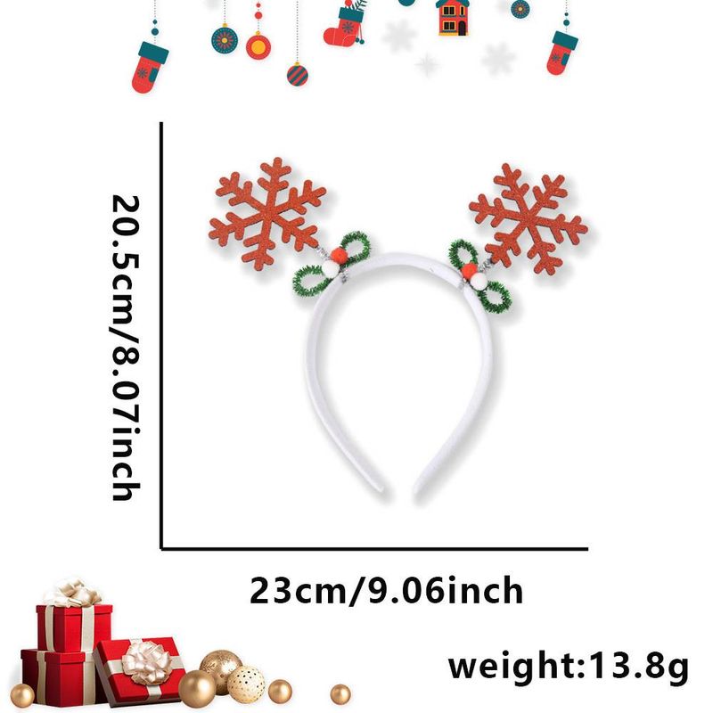 Christmas Headband - Sparkling Snowflake & Frosted Berries Hairband For Women, Festive Party Accessory_voghion.com
