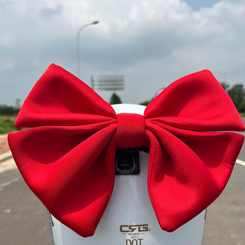 Helmdekoration Elektroroller Explosiver Sound Mädchen träumt ältere Schwester Schwanzbox Bowknot Motorradstil_voghion.com