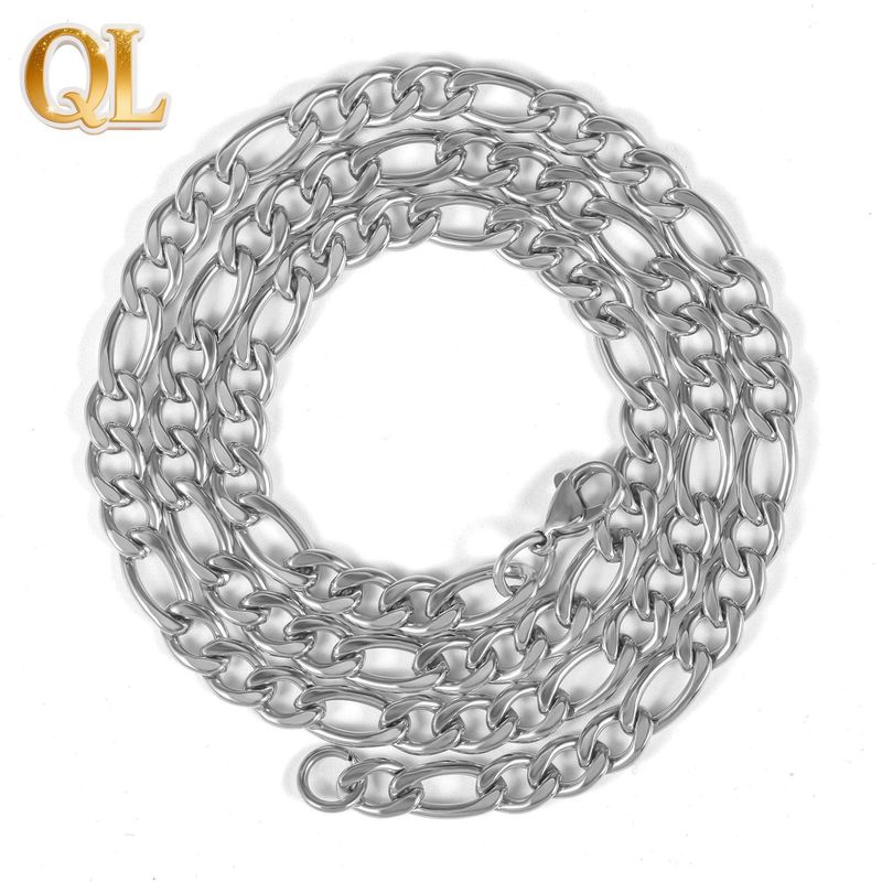 Hot Selling Titanium Figaro NK3:1 Long Necklace Light Luxury Stainless Steel Accessories Men's Jewelry_voghion.com