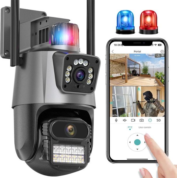 Outdoor Dual Screen Home WiFi Surveillance Camera Wireless High Definition Night Vision Camera_voghion.com