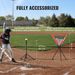VEVOR 7x7 Ft Baseball Softball Practice Net, Portable Baseball Training Net For Hitting Catching Pitching, Backstop Equipment With Bow Frame, Carry Bag, Strike Zone, 12 Balls, Tee, And Ball Collector_voghion.com