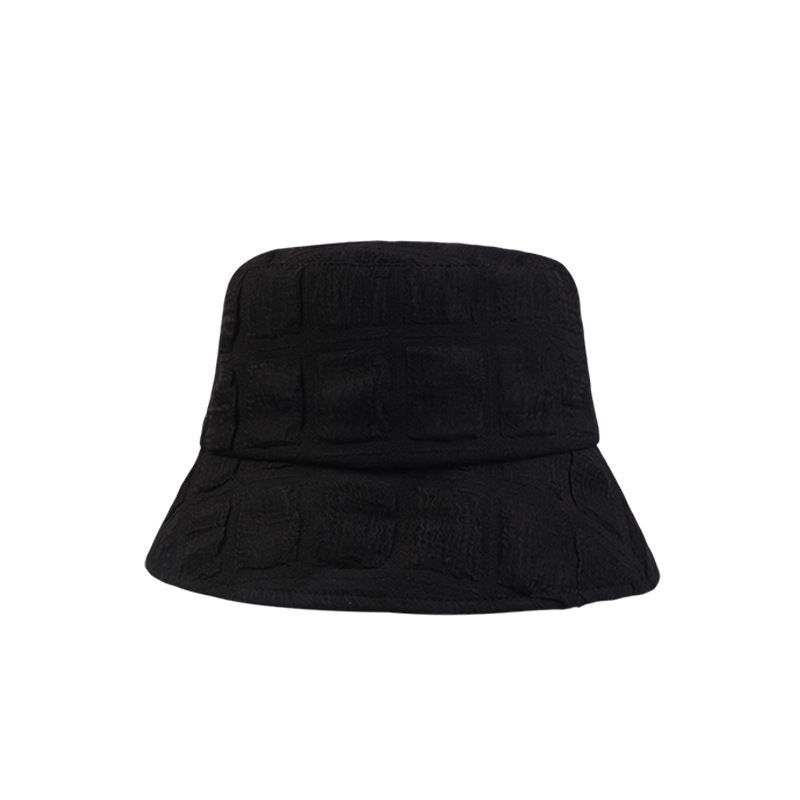 Chapeau seau de conception de niche femmes et hommes mousseline plissée fine montrant un petit visage crème solaire parasol chapeau de bassin marée_voghion.com
