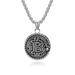 Personalità stile hip hop Bitcoin criptato Collana in acciaio al titanio Bitcoin placcata con moneta in oro K pendente rotondo_voghion.com