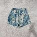 Men's Clothing Blue And White Flower Pattern Drawstring Shorts_voghion.com