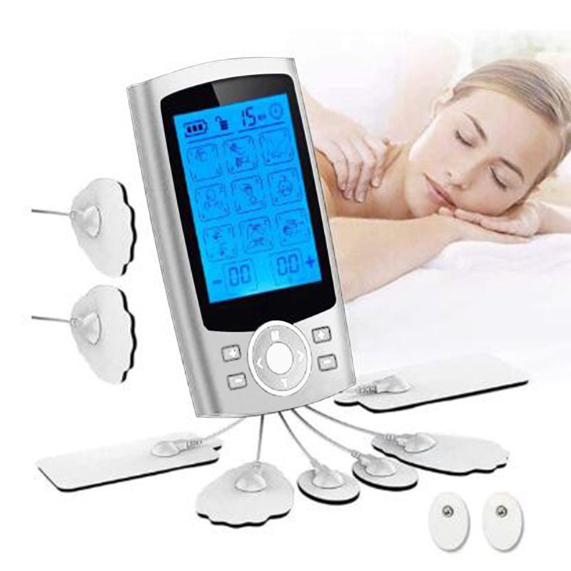 Massage des muscles à l'aide d'un appareil à mode de massage automatique Schlankheit à l'aide d'un appareil électrique Massage à un appareil large en noir et argent_voghion.com
