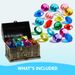 YOUEN Diving Gems Pool Toys, 16 Big Colorful Diamond With Pirate Treasure Chest,Swim Dive Toy For Kids Underwater Gemstone Swimming Training Gift_voghion.com