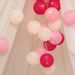 Cotton Ball LED String Lights - 6CM Pastel & Solid Colors, 3M/20LED Battery Or USB Powered, Soft Glow For Bedroom, Wedding & Party Decor_voghion.com
