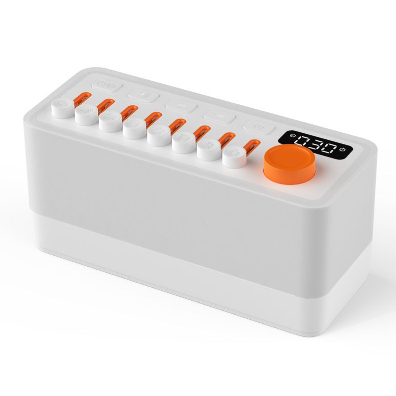 Máquina de ruído branco Bluetooth Alto-falante de mesa Lâmpada de ambiente de cabeceira Alto-falante de mesa Barra de som sem fio Artefato complementar_voghion.com