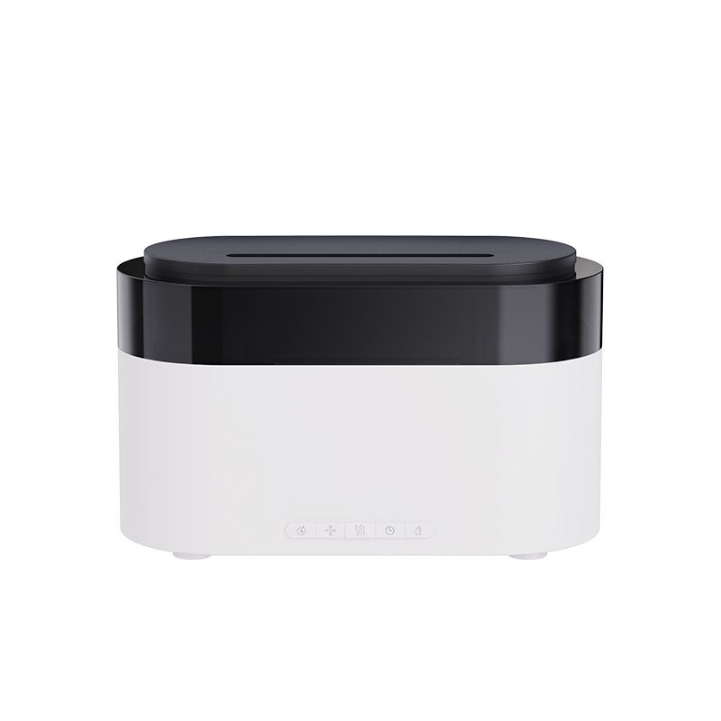 Multicolor Flame Aroma Diffuser With LED Mood Light – Ultrasonic Humidifier, Quiet Clock & Night Light (USB-Powered, Auto Shut-Off, 7-Color Changing)_voghion.com