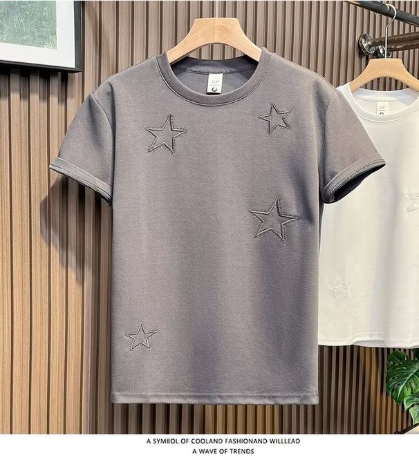 Férfi ruházat Új rövid ujjú póló férfiaknak nyári stílusban, egyszerű félujjas felső, laza lezser márkás póló_voghion.com