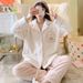 Pigiama da donna in flanella calda e spessa, primavera, autunno e inverno, set da due pezzi_voghion.com
