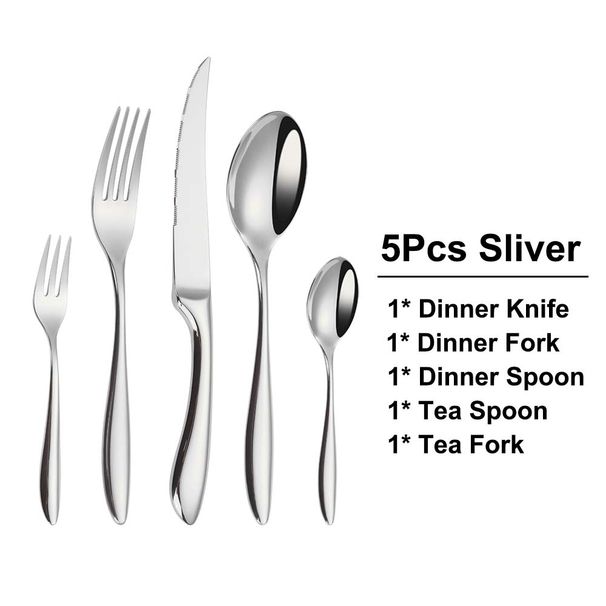Gold Mirror Cutlery Set - 304 Stainless Steel Tableware_voghion.com