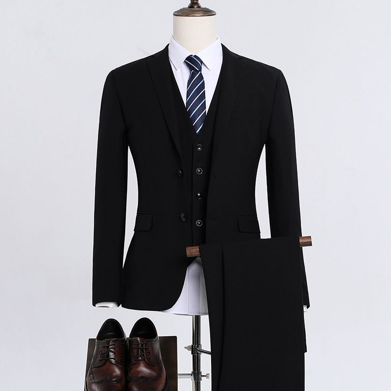 Herrenanzüge, Koreanische Version für die Arbeit, Koreanische Version, Schmale Anzüge, Gruppenanzüge, Anzüge für den Trauzeugen, Business-Abendgarderobe, Herbst und Winter_voghion.com