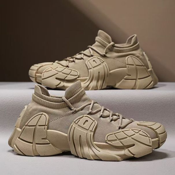 Sommer atmungsaktive Sockenschuhe elastische fliegende gewebte Herrenschuhe koreanische Version All Match Casual Sportschuhe leichte Herrenschuhe_voghion.com